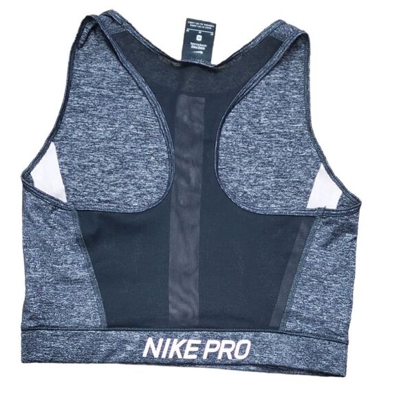 Nike Hypercool Pink & Heather Charcoal Gray Sports Bra - Picture 2 of 4